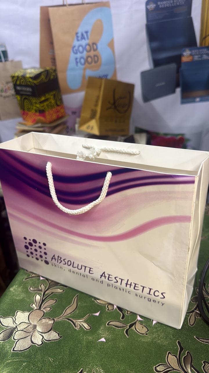 Paper bag manufactured for Absolute Aesthetics