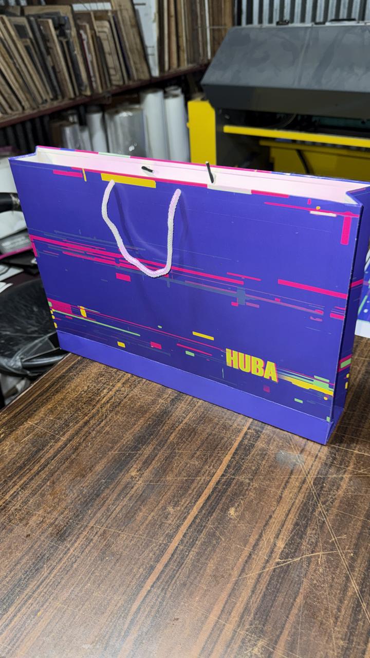 Paper bag manufactured for Huba Simulation