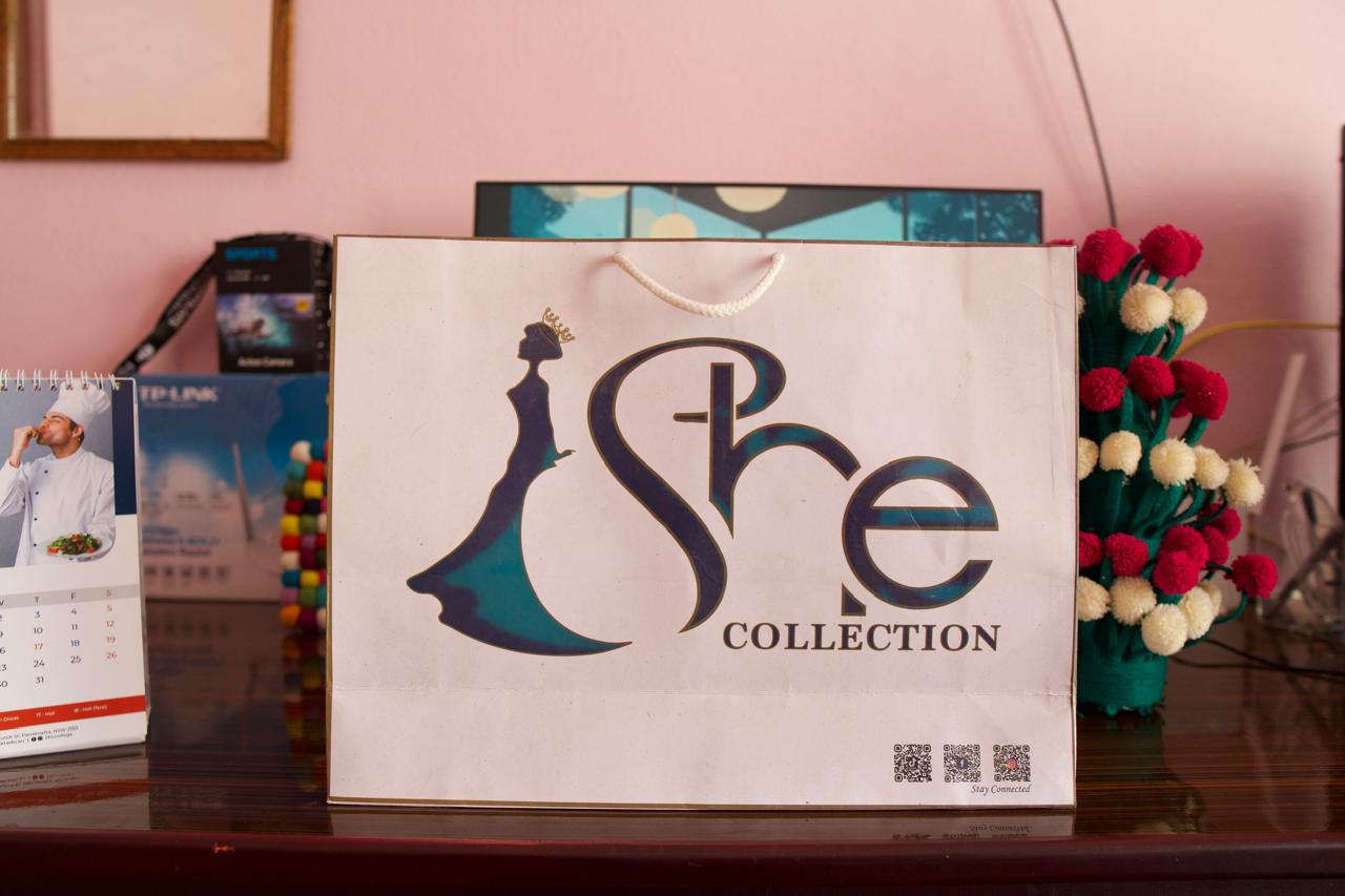 Paper bag manufactured for iShe Collection