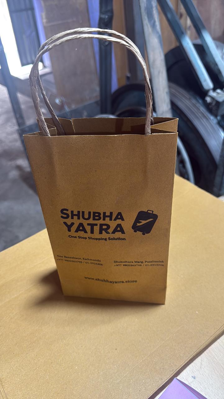Paper bag manufactured for Shubha Yatra